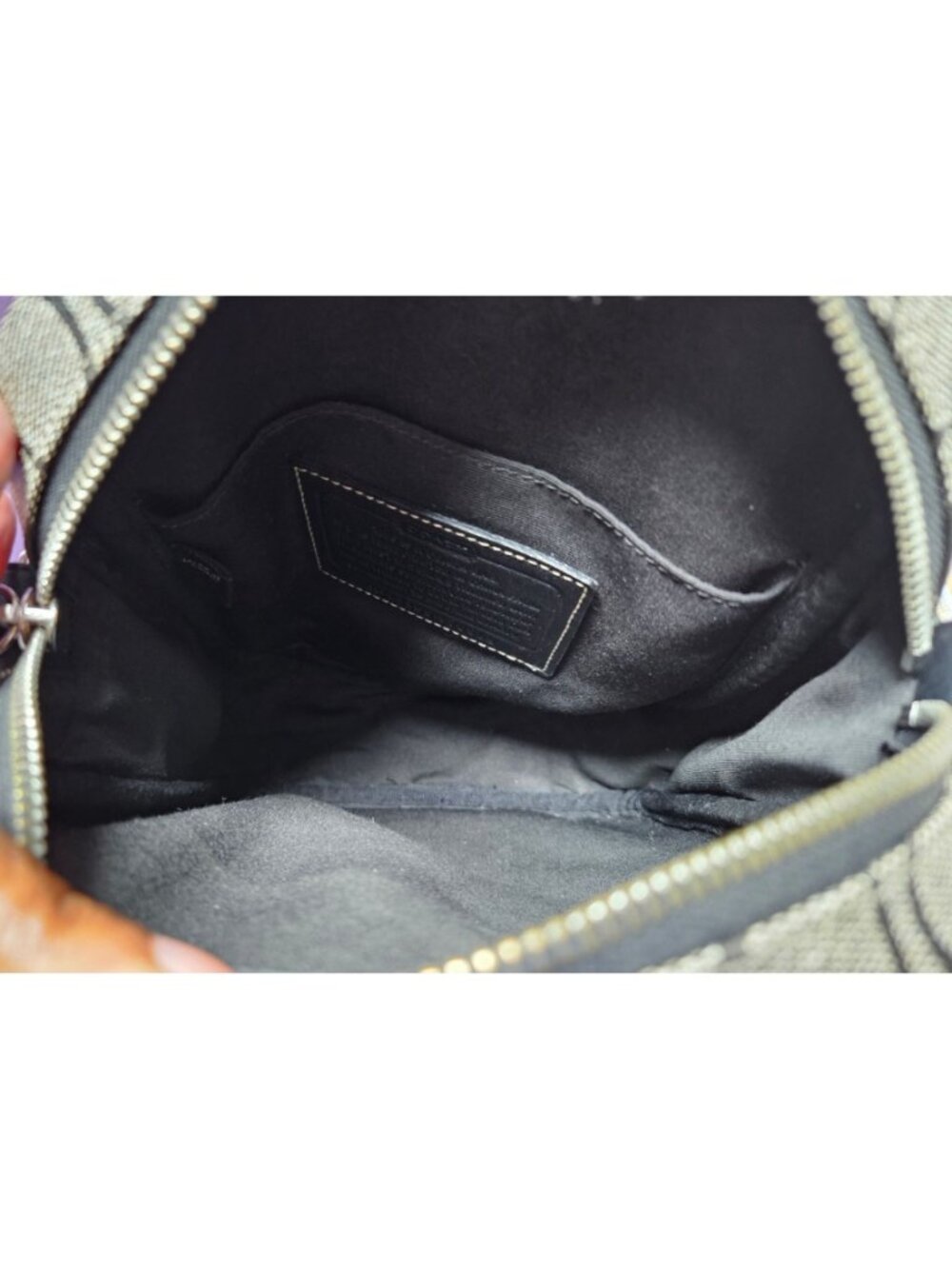 Coach Signature Stripe Flight Canvas Crossbody Shoulder Messenger Bag - Unisex - Picture 11 of 15